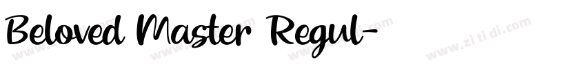 Beloved Master Regul字体转换